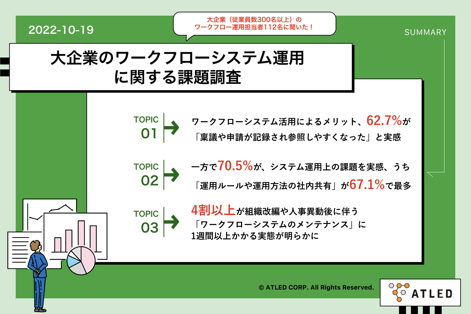 【実態調査】大企業のワークフローシステム、運用の課題とは？