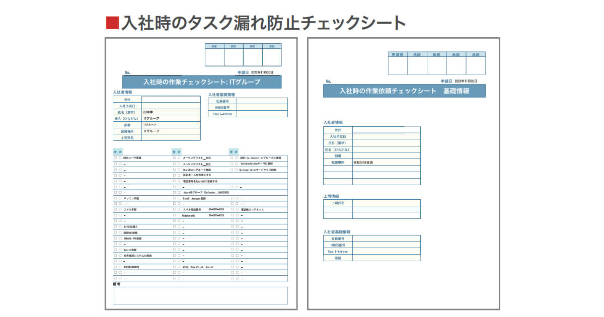 入社手続きのチェックリスト